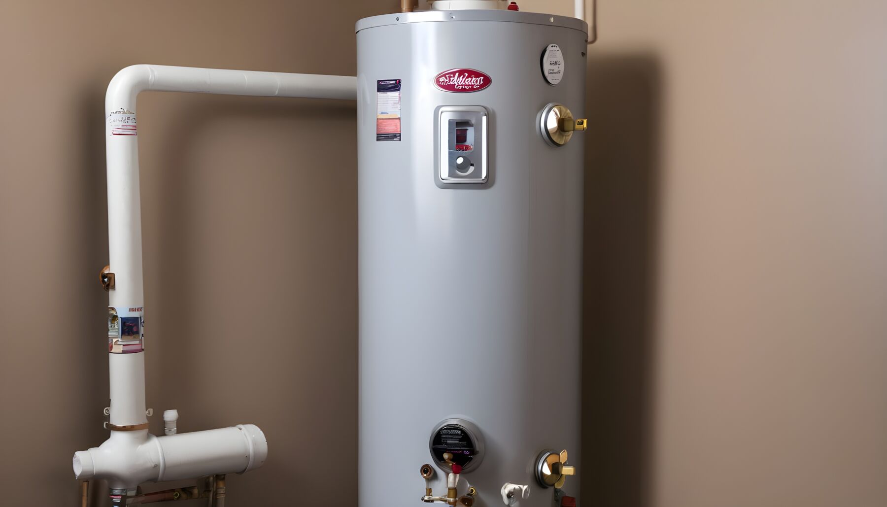 Modern Water Heater In A Home Upscaled 
